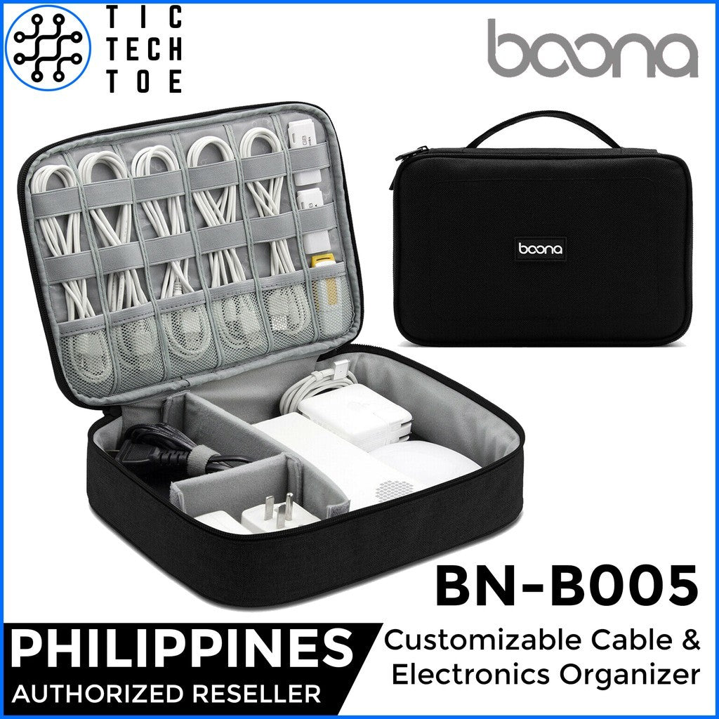Baona Customizable Cable and Electronics Organizer Travel Bag