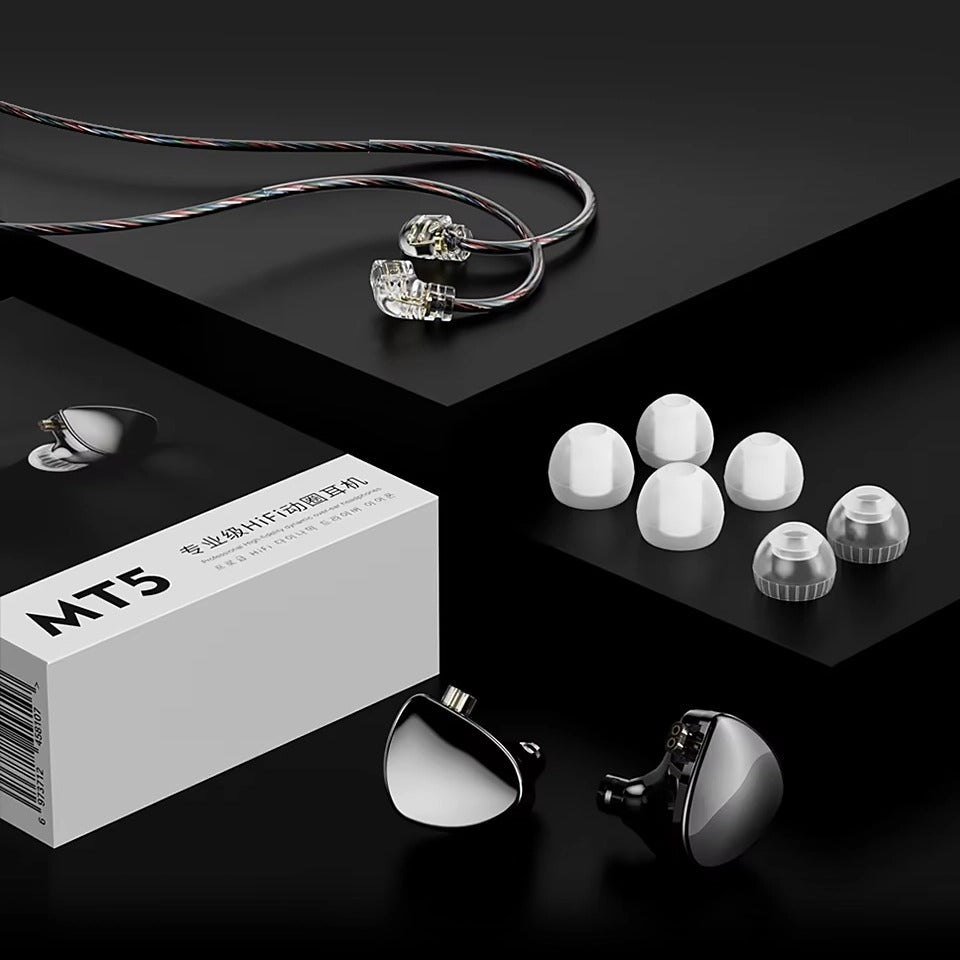 TRN MT5 Upgraded LCP Dynamic Driver Zinc Alloy Shell Detachable Cable IEM In-Ear Earphones with Mic