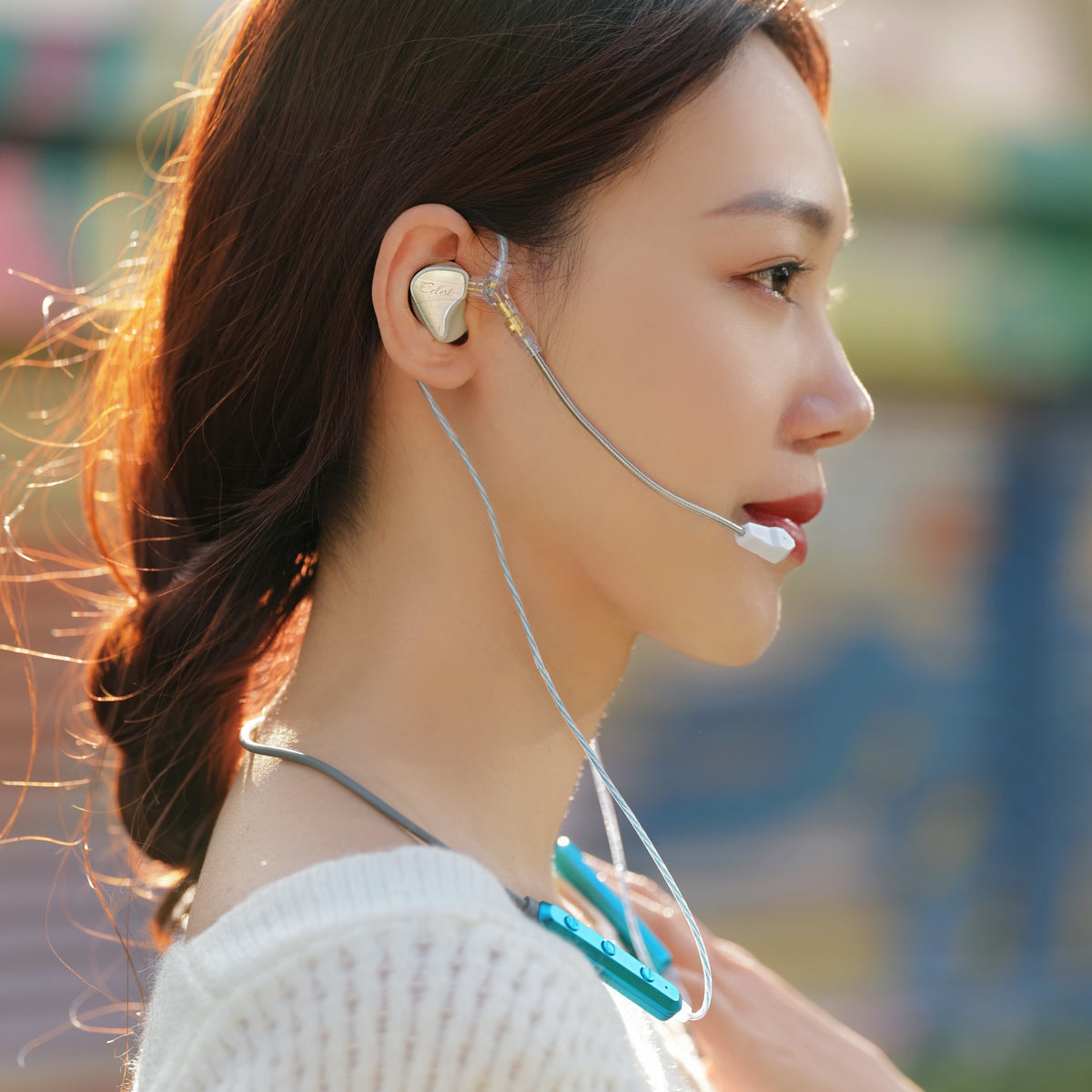 Kinera Celest SkySoar Blue Bluetooth IEM Neckband Wireless Earphone Cable Detachable Boom Mic