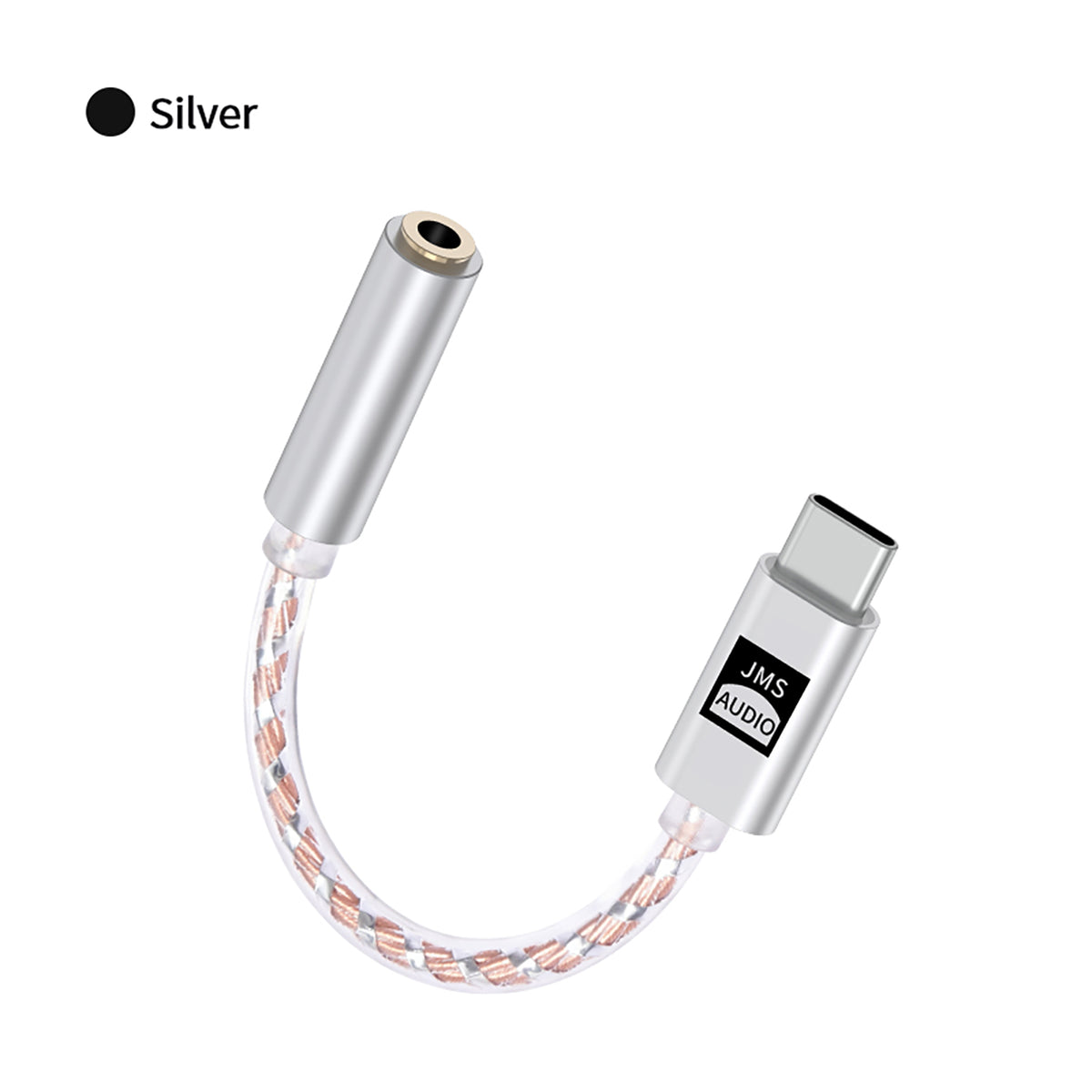 JCALLY JMS USB C to 3.5mm Aluminum Audio DAC/Amp Adapter Cable 24-Bit/48KHz Mic Support High Power