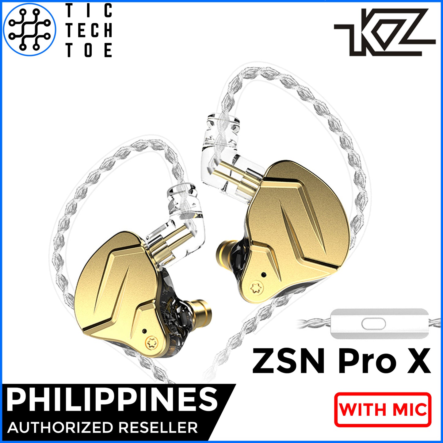 KZ ZSN Pro X Hybrid Dual Driver Earphones with Mic