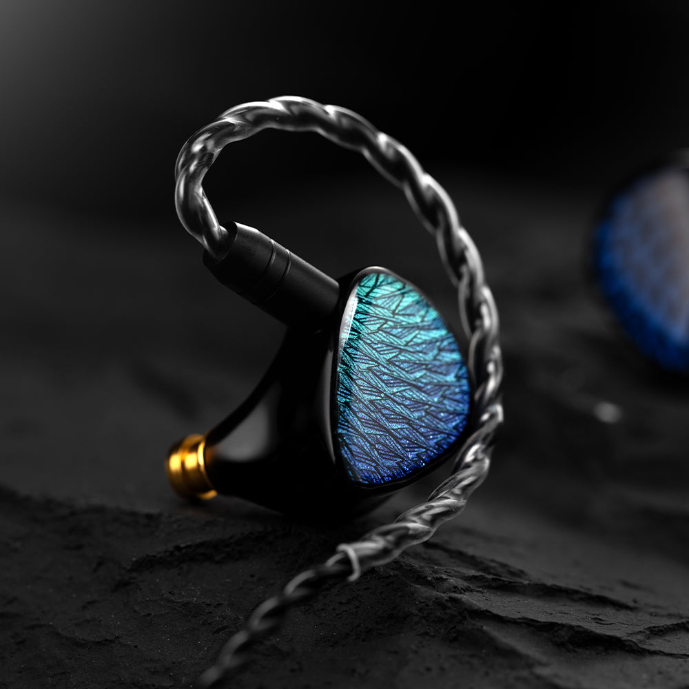 Kinera Celest Wyvern Black Remaster Moss HiFi IEM Dynamic Driver Earphone Wired Detachable Cable Mic