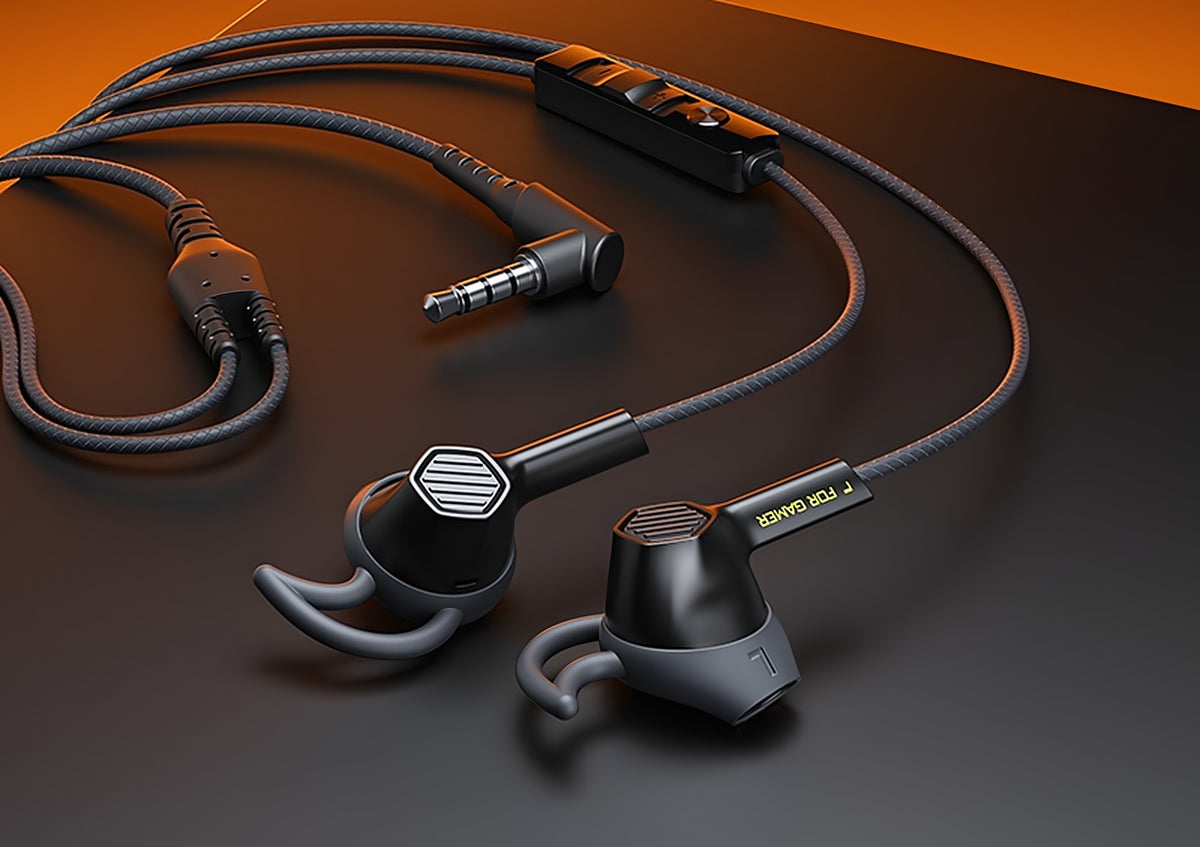 Plextone G27 Plus Semi In-Ear Gaming Earbuds Dynamic Driver Wired Braided Cable 3.5mm/USB-C Mic