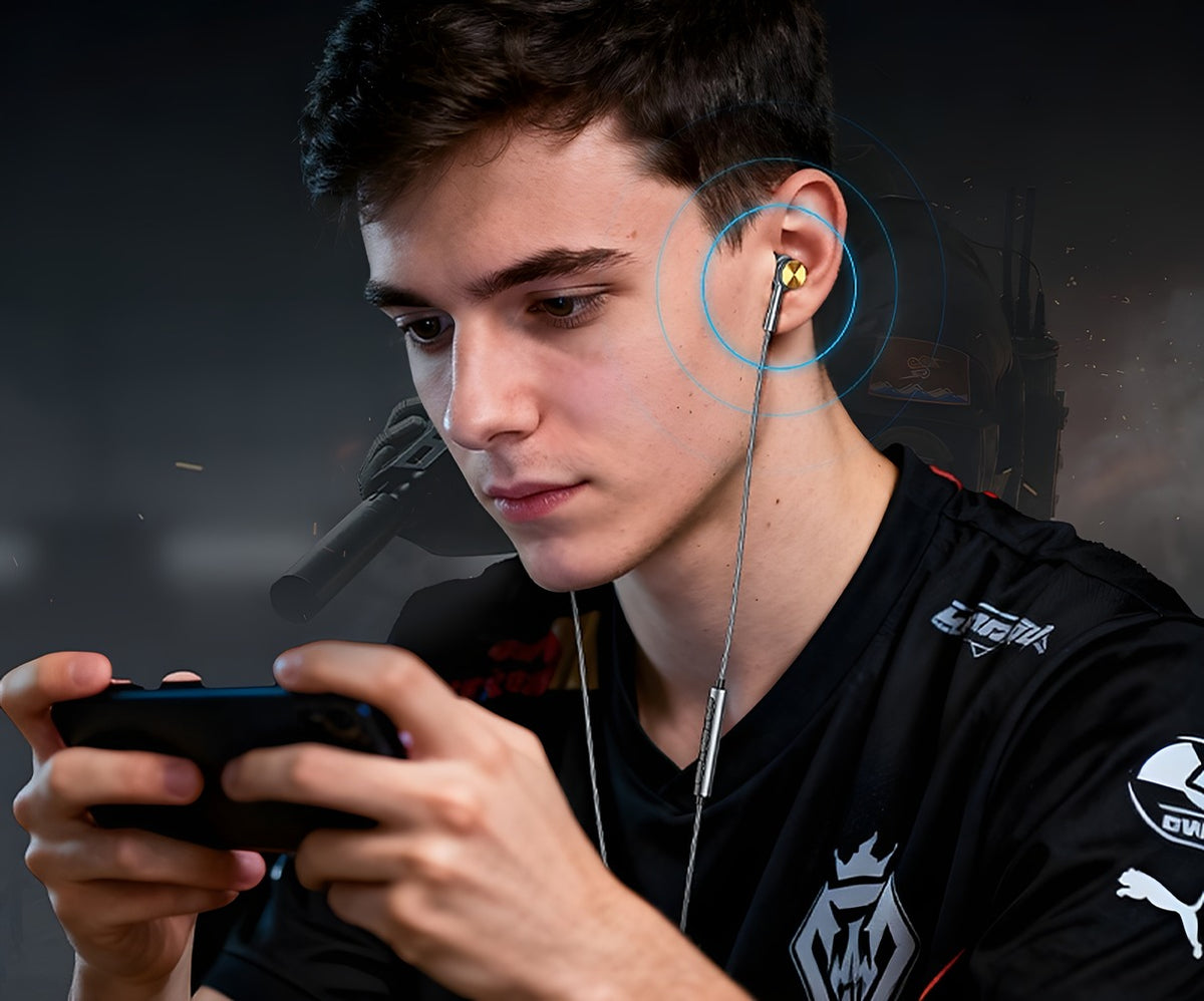 Plextone Armor G18 Gaming In-Ear Earphones Dynamic Driver Metal Housing USB-C Sound Card With Mic