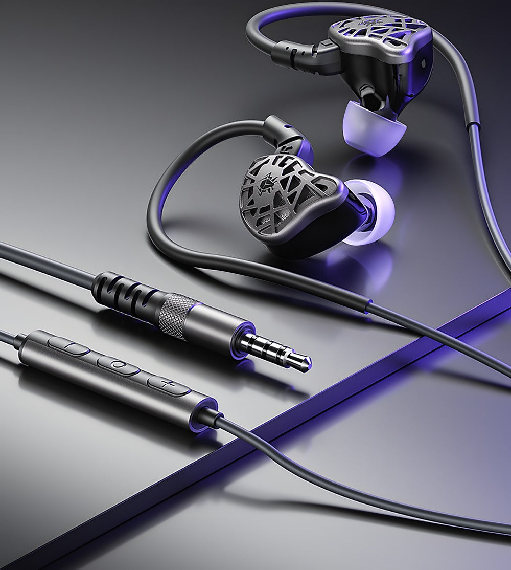 Plextone G31 Venum Gaming In-Ear Earphones LCP Dynamic Driver Wired 3.5mm/USB-C/Lightning Mic