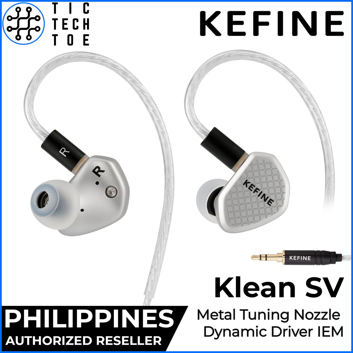 Kefine Klean SV Dynamic Driver Adjustable Tuning Nozzle Metal Shell Wired In-Ear Monitor Earphones