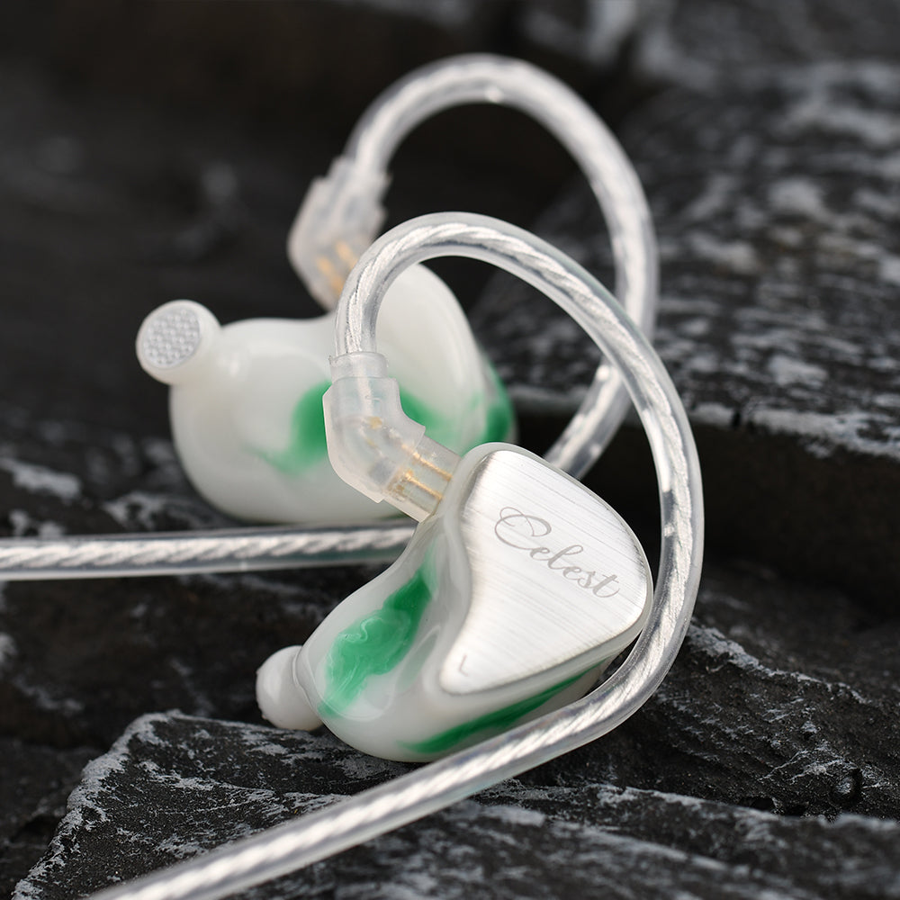 Kinera Celest Wyvern Pro White Gaming IEM Dynamic Driver Earphones Wired Detachable Cable HD Mic