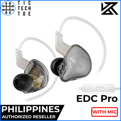 KZ EDC Pro Dynamic Audio Driver Lightweight In-Ear Monitor Detachable Wired Cable Earphones with Mic