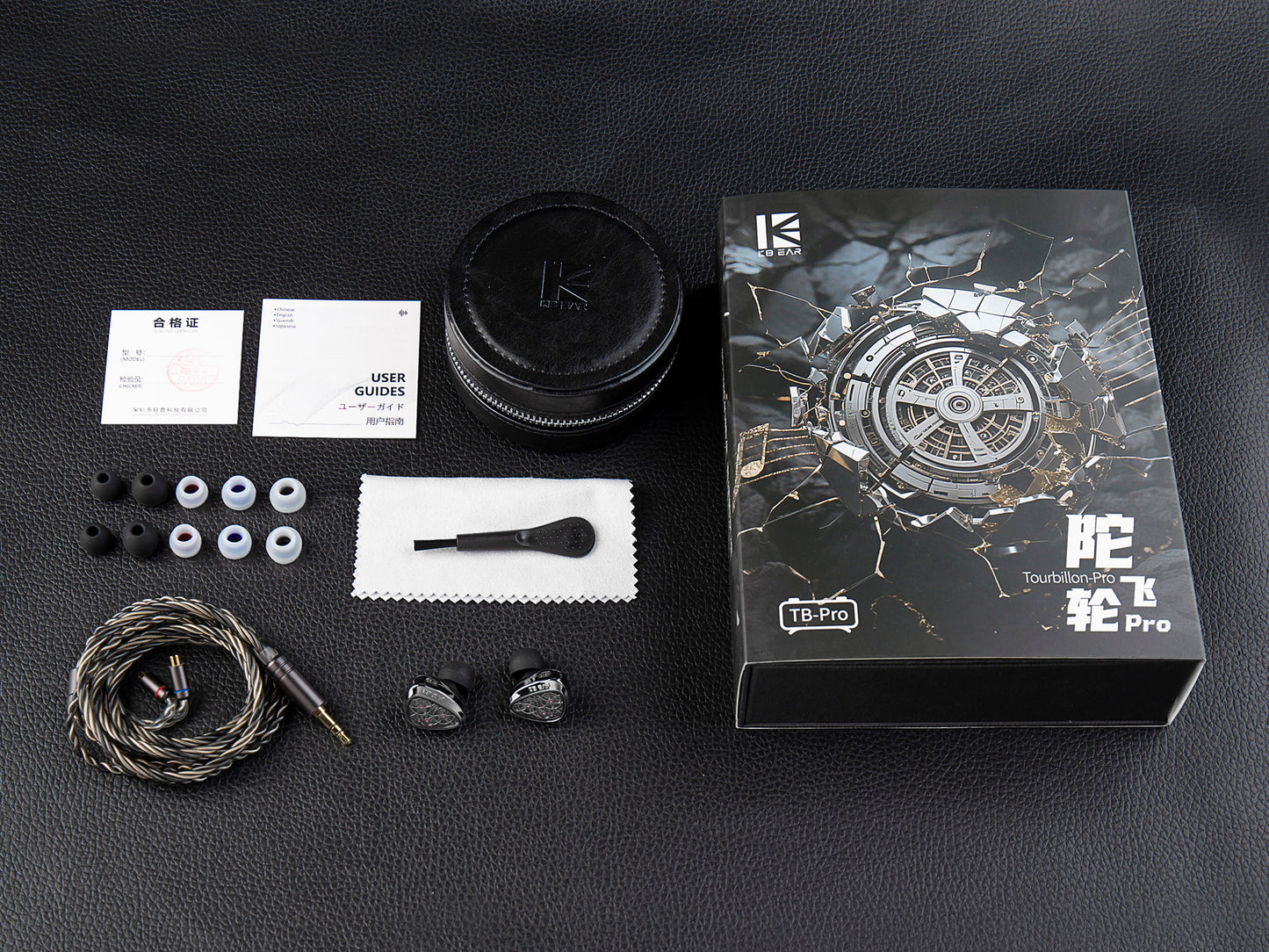 KBEAR Tourbillon TB-Pro All Metal Steampunk IEM Dynamic Driver Detachable Cable Wired Earphones