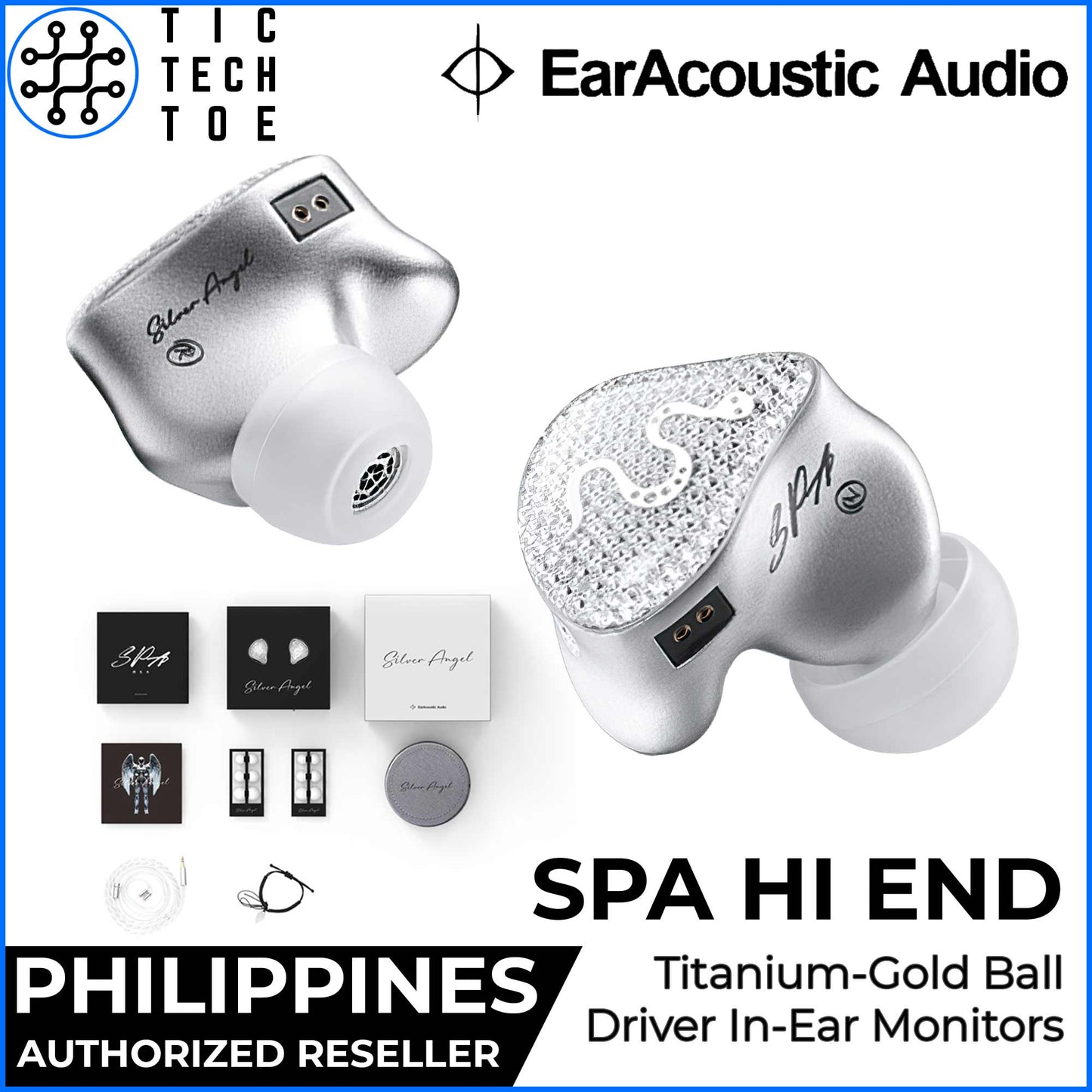 EarAcoustic Audio SPA Hi End Titanium Diaphragm Dynamic Driver IEM Aluminum Wired In-Ear Earphone