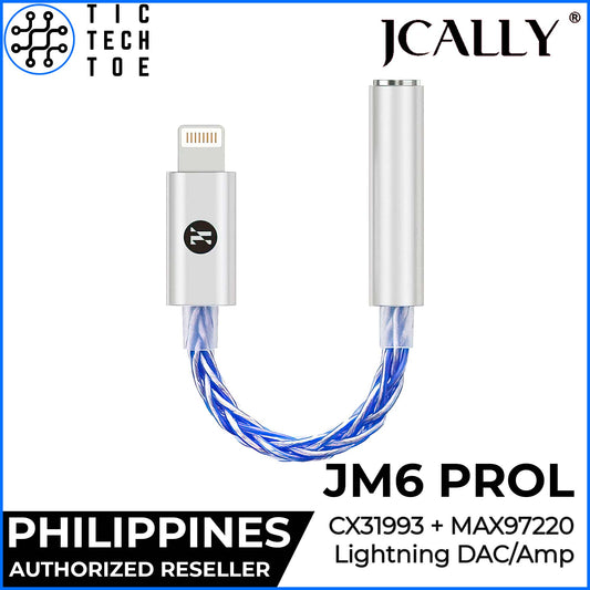 JCALLY JM6 Pro/ProL Dual Chip CX31993+MAX97220 USB Type C to 3.5mm Metal HiFi DAC/Amp Adapter Cable