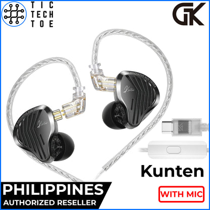 GK Kunten Super Linear Dynamic Driver Silver Plated Wired Detachable Cable In-Ear Monitor Earphones