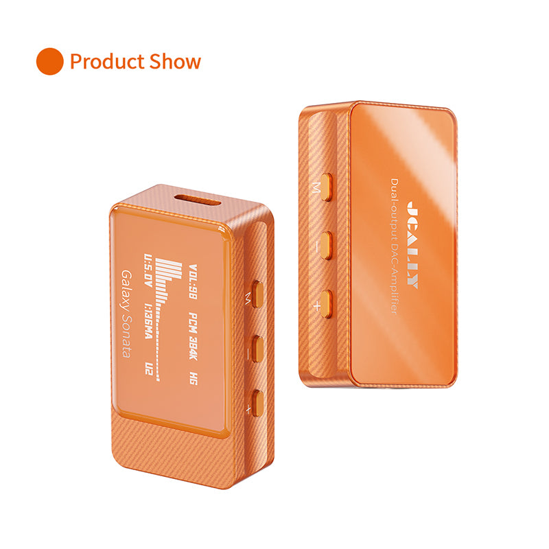 JCALLY Galaxy SONATA DAC LCD Display Dual CS43198 HiFi USB A/C to 3.5/4.4mm Audio Amp Adapter Cable