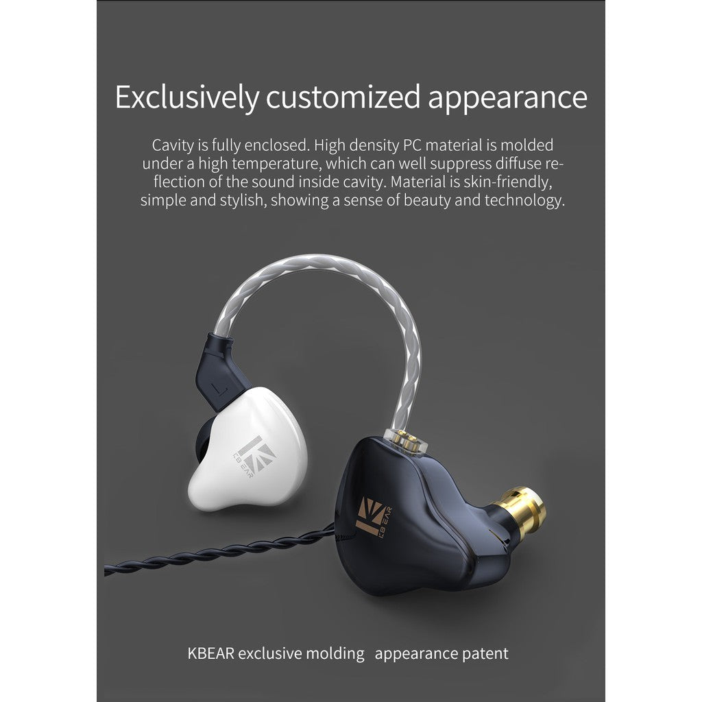 KBEAR KS1 Dual Magnetic Circuit Dynamic Driver Earphones