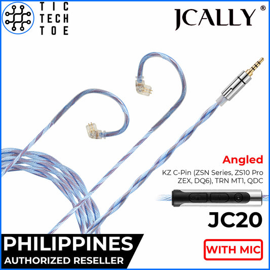 JCALLY JC20 364 Spiral Coil Braided Upgrade Cable with Mic