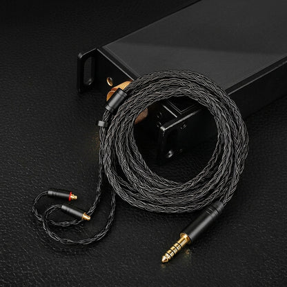 KBEAR ST24 Plus / Juntian IEM Long Upgrade Cable (2m) 2-Pin/QDC 3.5mm Replacement Black Braided Wire