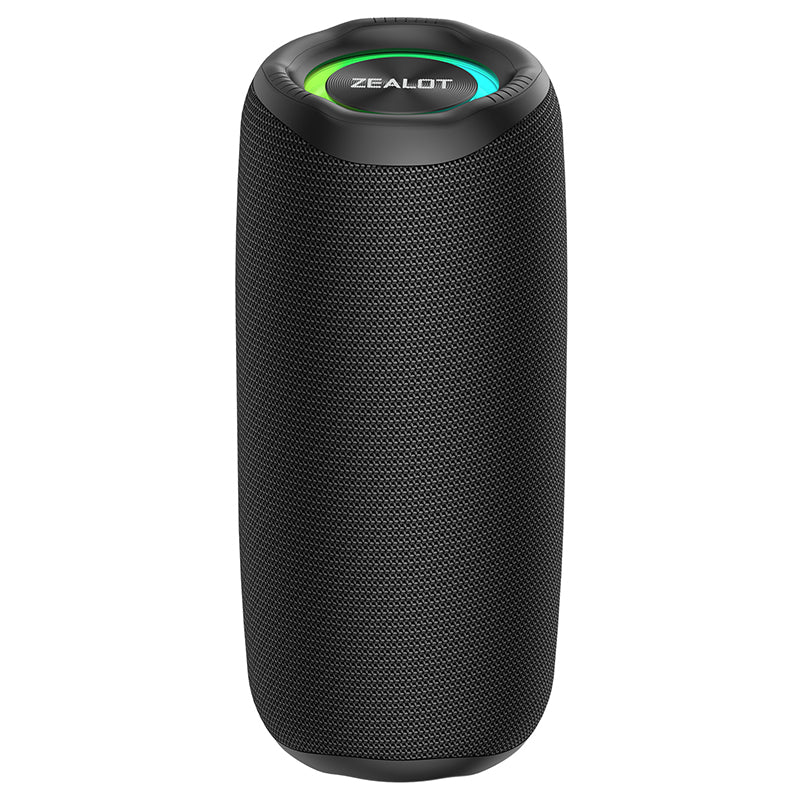 Zealot MP2 20W RGB Light Portable Outdoor IPX5 AUX/USB/Micro SD/Bluetooth 5.4 Rechargeable Speaker
