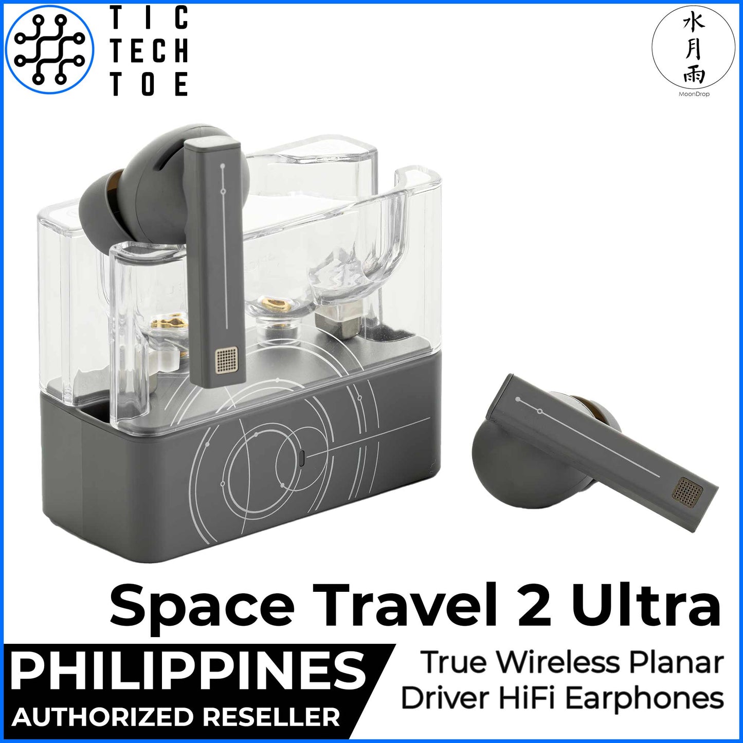 Moondrop Space Travel 2 Ultra Planar Driver Noise Cancelling True Wireless Bluetooth 6.0 Earphones