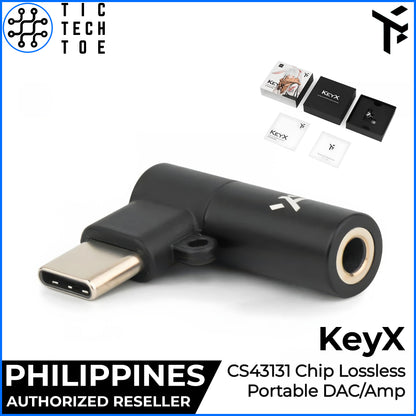 Truthear KeyX CS43131 HiFi Right-Angled 3.5mm to USB-C Portable Audio DAC/Amplifier Gaming Adapter