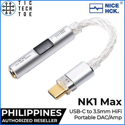 NiceHCK NK1 MAX USB Type C to 3.5mm Portable Aluminum Dongle CX31993 DAC/Amp Cable Adapter