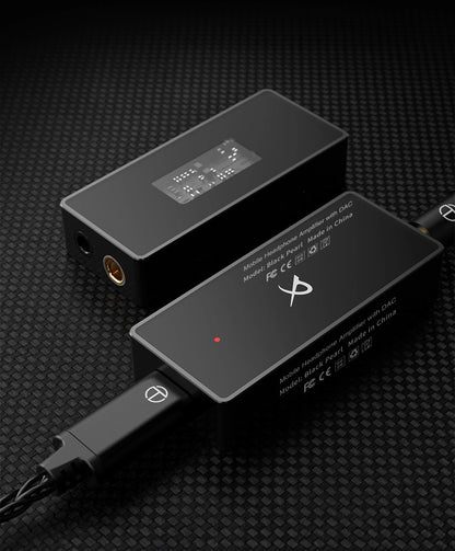 TRN Black Pearl 3.5/4.4mm Balanced to USB-C Adjustable EQ Control Audio DAC/Amplifier Adapter Cable