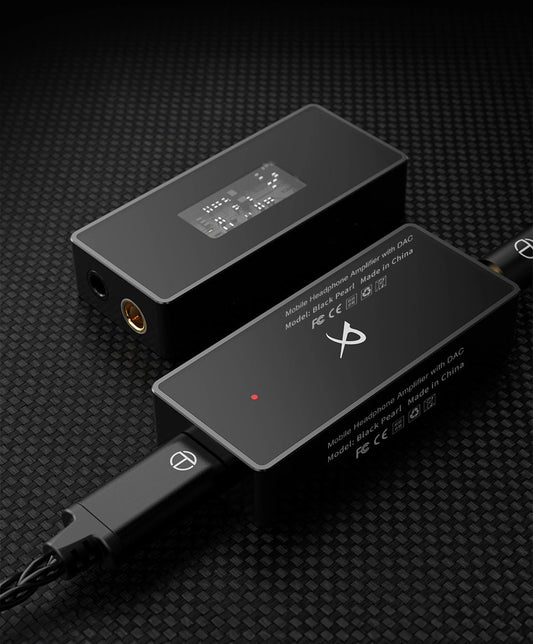 TRN Black Pearl 3.5/4.4mm Balanced to USB-C Adjustable EQ Control Audio DAC/Amplifier Adapter Cable