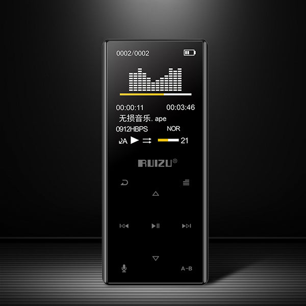 RUIZU D29 Touch Control MP3 Player Wireless BT 5.0/Wired 3.5mm Built-In Memory Portable Audio DAP