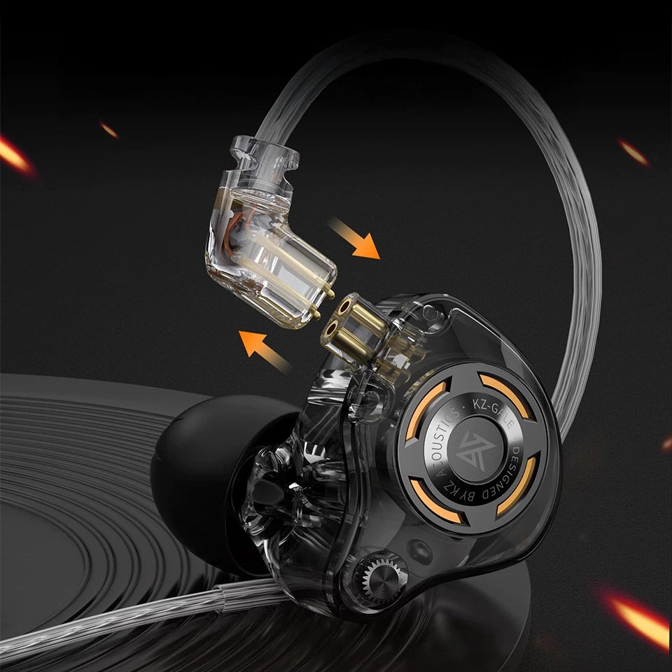 KZ Gale USB-C/3.5mm Gaming Super Linear Dynamic Driver Earphones Detachable Wired Cable IEM with Mic