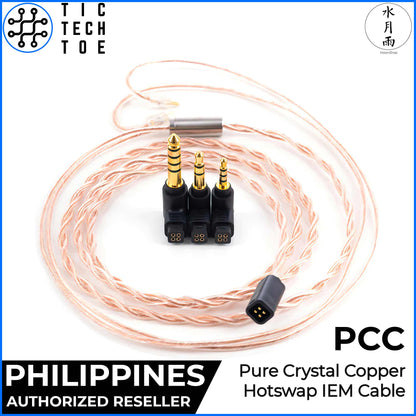 Moondrop PCC Pure Crystal Copper Interchangeable 2.5 / 3.5 / 4.4 Balanced Upgrade IEM Earphone Cable