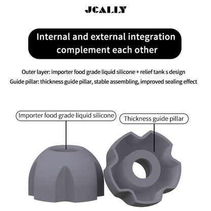 JCALLY EM05 Pressure Relief Earphone Tips Soft Silicone Upgrade Replacement 4 Pairs Set IEM Eartips