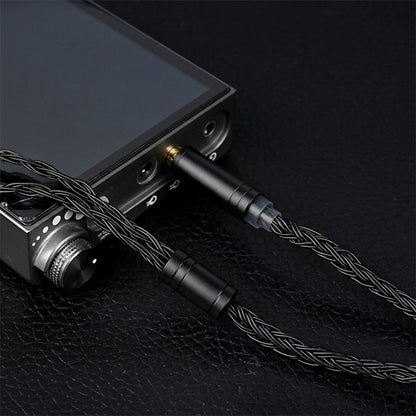 KBEAR ST24 Plus / Juntian IEM Long Upgrade Cable (2m) 2-Pin/QDC 3.5mm Replacement Black Braided Wire