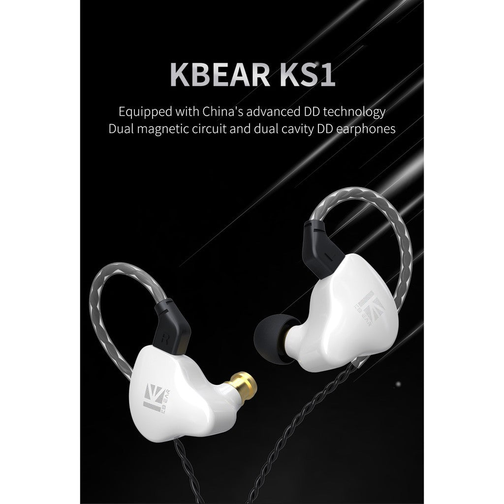 KBEAR KS1 Dual Magnetic Circuit Dynamic Driver Earphones
