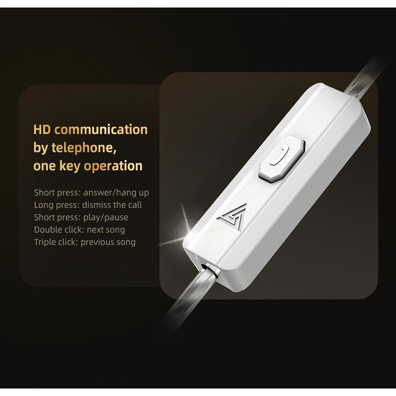 QKZ x HBB Titanium Composite Diaphragm Dynamic Driver IEM Earphones with Mic