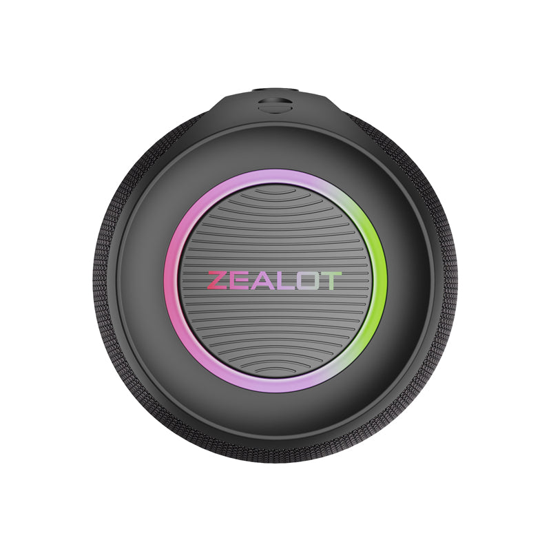Zealot S32 Pro 360 Surround Sound RGB Light Portable Outdoor IPX5 USB/Micro SD/Bluetooth 5.2 Speaker