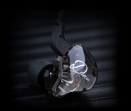 KZ Dawn HiFi Single Dynamic Driver Earphones Lightweight Wired Cable IEM with Mic and Music Control