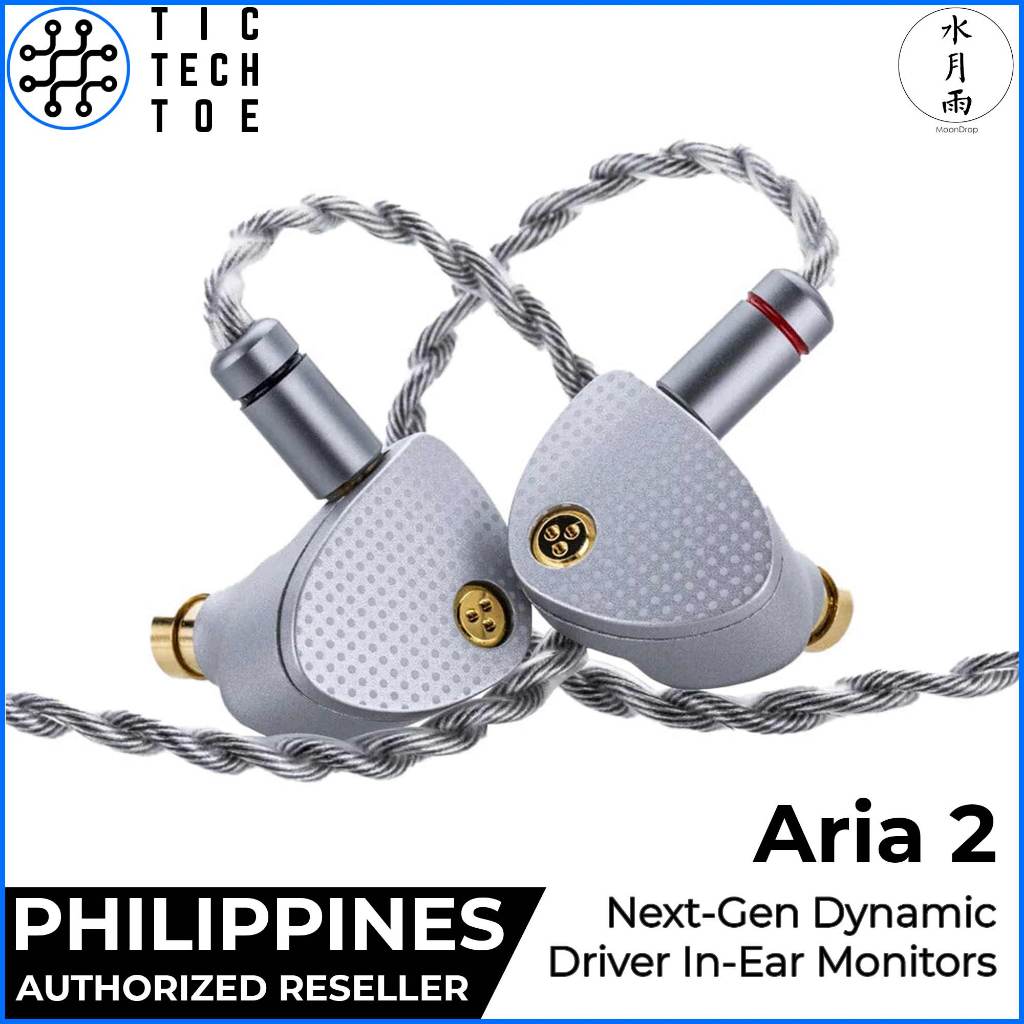 Moondrop Aria 2 II Full-Field Ceramic Coated Dome Dynamic Driver Alloy HiFi IEM In-Ear Earphones