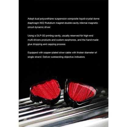 Truthear X Crinacle Zero : RED Dual Dynamic Driver IEM Detachable Cable Earphones In-Ear Monitors